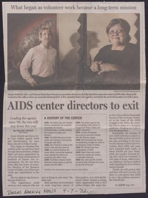 [Clipping: AIDS center directors to exit]