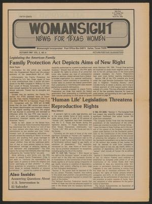 Womansight: News for North Texas Women, Volume 2, Number 4, October 1981