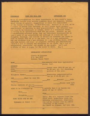 Primary view of object titled '[Ampersand Ads and Membership Application]'.
