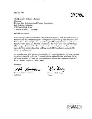 Letter from Gov Huckabee & Perry to Principi