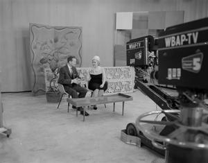 [Miss Beaujard being interviewed by Frank Mills]