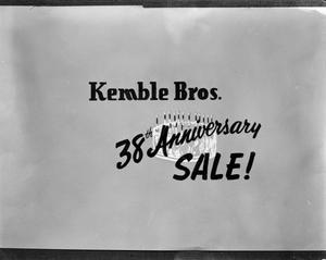 [Kemble Bros. 38th Anniversary Sale slide]