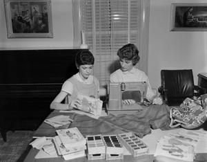 [Two women sewing]