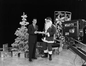 [Larry Morrell and Santa Claus]