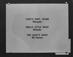 [TELOP for department stores]