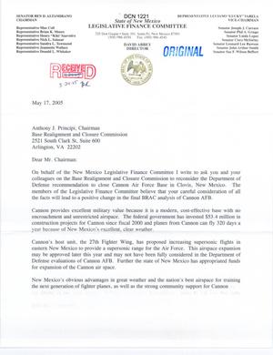 Letter from Rep Varela to Chairman Principi (05/17/2005)
