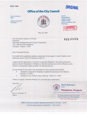 Letter from Kearney to Chairman Principi (26May05)