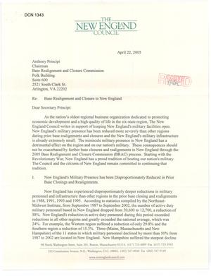Letter from New England council to Chairman Principi