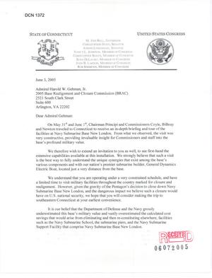 Letter to Commissioner Gehman from Connecticut government officials