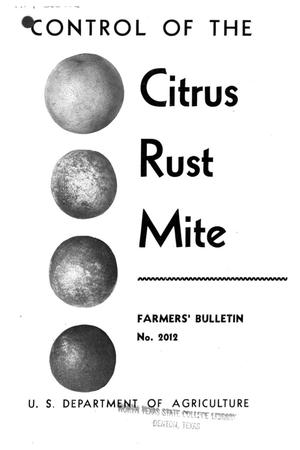 Primary view of object titled 'Control of the citrus rust mite.'.