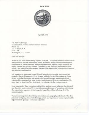 Letter from CA Reps and Senators to Chairman Principi dtd 25 April 05