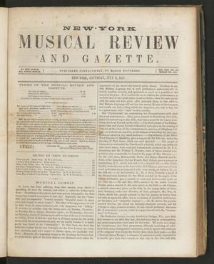 New York Musical Review and Gazette, Volume 8, Number 14, July 11, 1857