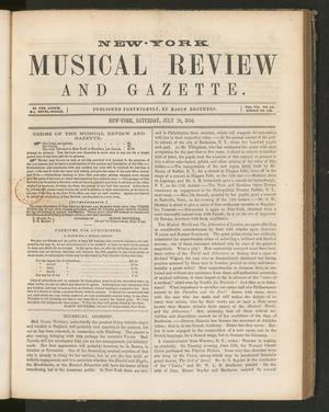 New York Musical Review and Gazette, Volume 7, Number 15, July 26, 1856
