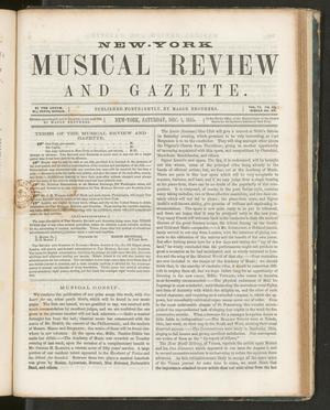 Primary view of object titled 'New York Musical Review and Gazette, Volume 6, Number 25, December 1, 1855'.