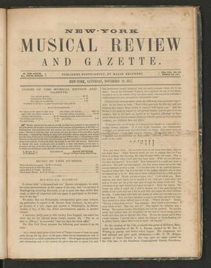 Primary view of object titled 'New York Musical Review and Gazette, Volume 8, Number 24, November 28, 1857'.
