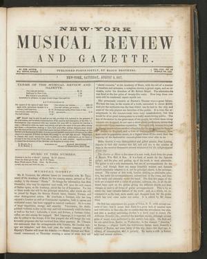 New York Musical Review and Gazette, Volume 8, Number 16, August 8, 1857
