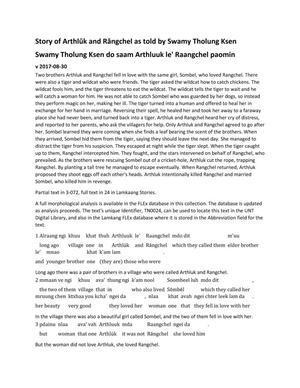 Transcription: Traditional story about Arthluuk and Raangchel