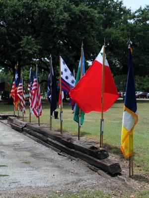 [Chapter flags in row at Jester Park]