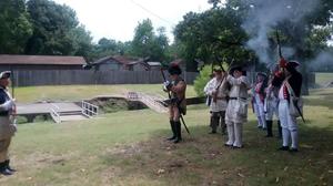 [Compatriots doing musket salute at Jester Park]