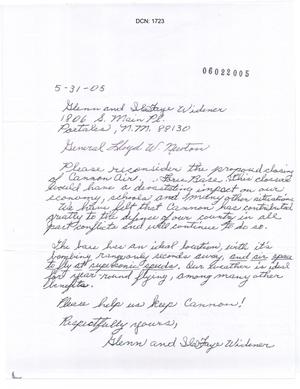 Cannon Air Force Base - Letter from Widner