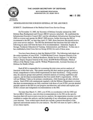 Memorandum for the Surgeon General of the Air Force