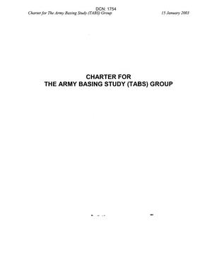 Charter for the Army Basing Study (TABS) Group