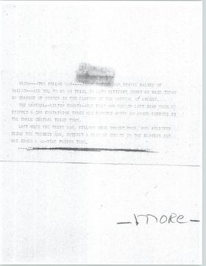 Primary view of object titled '[News Script: Waco murder trial]'.