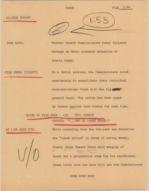 Primary view of object titled '[News Script: Tarco]'.