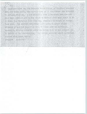 Primary view of object titled '[News Script: Chemical plant strike]'.