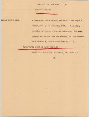 Primary view of object titled '[News Script: Collection]'.