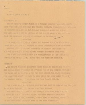 Primary view of object titled '[News Script: Military aid]'.