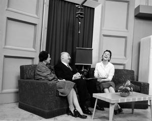 [Margaret McDonald with two guests]