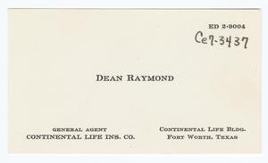 [Dean Raymond business cards]