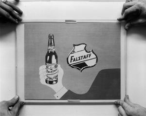 [Advertising Falstaff beer bottle]