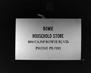 [Bowie Household Store slides]