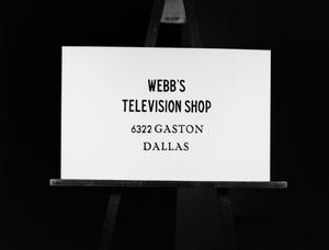 [Webb's Television Shop slides]