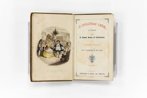 [A Christmas Carol, illustration and title page]