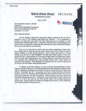 Letter from Senate to Commission Concerning Air National Guard dtd 15JUN05