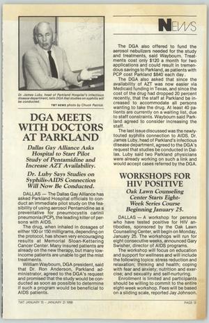 [Clipping: DGA meets with doctors at Parkland]
