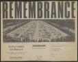Thumbnail image of item number 1 in: '[Clipping: Remembrance]'.