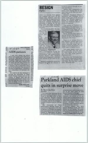 [Clipping: Parkland AIDS chief quits in surprise move]