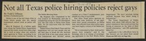 [Clipping: Not all Texas police hiring policies reject gays]