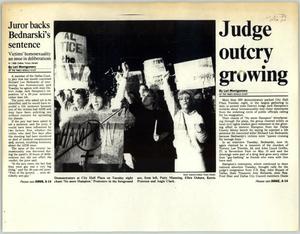 [Clipping: Judge outcry growing]