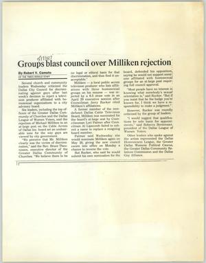 [Clipping: Groups blast council over Milliken rejection]