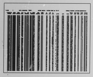Primary view of object titled '[Raton Quadrangle: Single Record Data Listings]'.