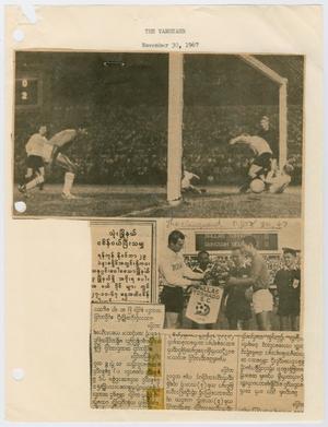 [Clipping: Soccer match with photos]