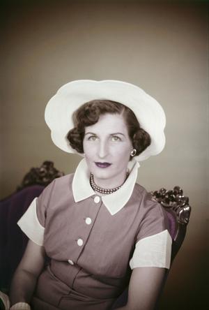 [Photograph of Doris Stiles Williams posing in white hat, 7]