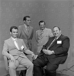 [Taft with three men on the WBAP set]