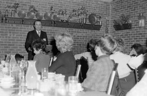 Primary view of object titled '[Jett Jamison talking at a gathering]'.