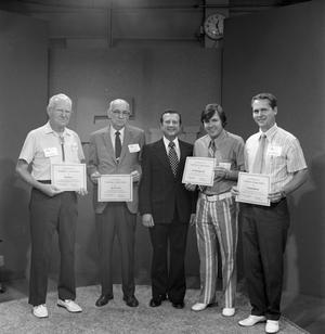 [Harold Taft with certificate awardees]